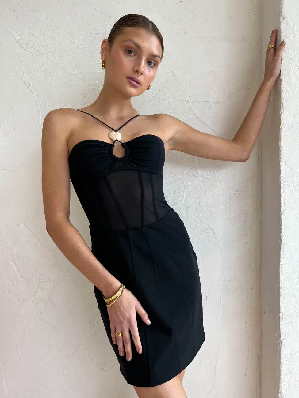 Viktoria & Woods Ariel Mini Dress Black Size 1 / Au 8 for rent on The Volte - main image