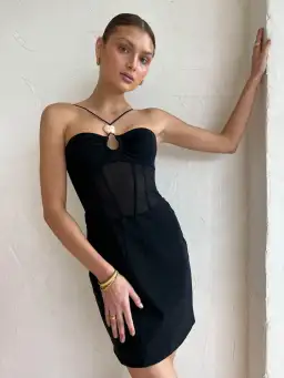 Viktoria & Woods Ariel Mini Dress Black Size 1 / Au 8 for rent on The Volte - image 2