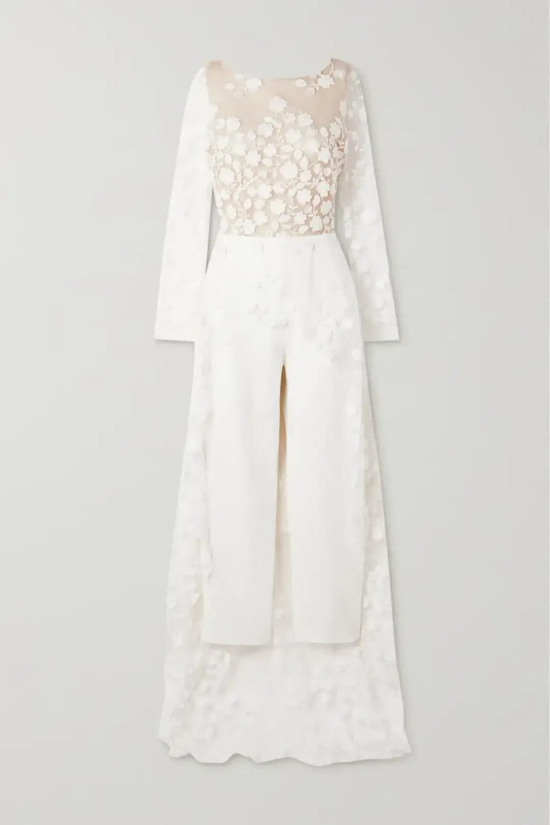 Rime Arodaky Patsy Lace Trimmed Jumpsuit White Size 6 for rent on The Volte - main image