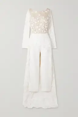 Rime Arodaky Patsy Lace Trimmed Jumpsuit White Size 6 for rent on The Volte - image 4