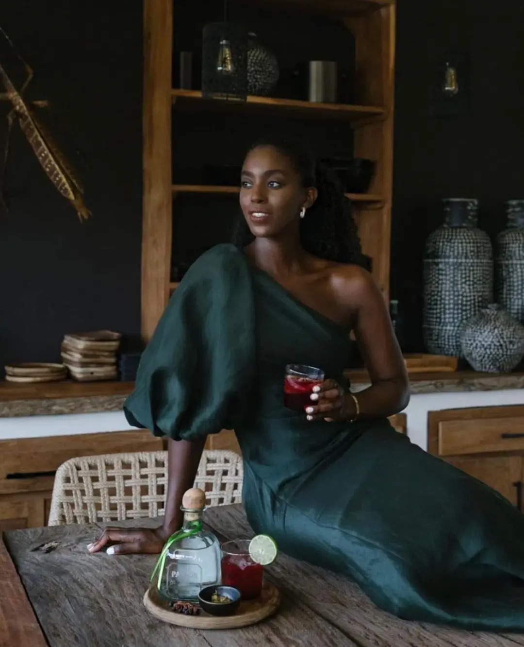 Aje Concept Dress in Green Size 10 for rent on The Volte - main image