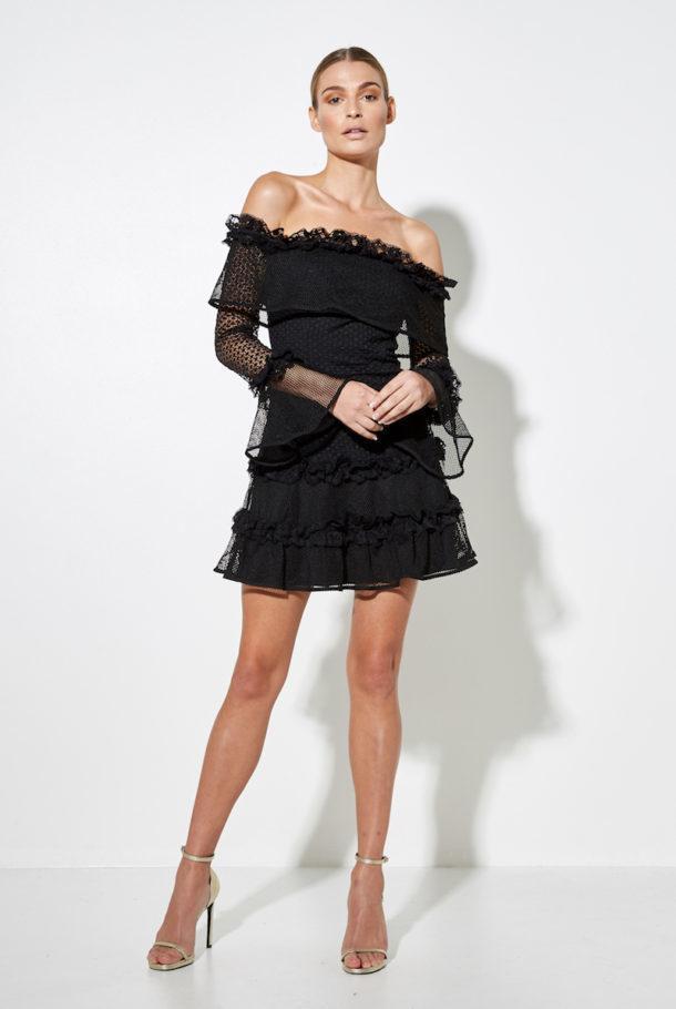 Mossman Mood Swing Dress Black for rent on The Volte - main image