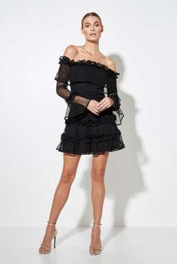 Mossman Mood Swing Dress Black for rent on The Volte - image 1