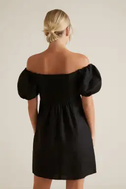 Seed Heritage Off Shoulder Mini Dress Black Size 14 for rent on The Volte - image 3