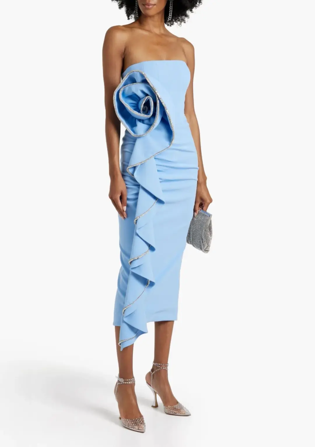 Rachel Gilbert Santiago Dress Sky Blue Size 8 for rent on The Volte - main image