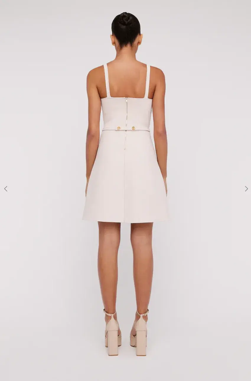 Scanlan Theodore Crepe Knit Square Pocket Dress Pink Size XS/ AU 6 for rent on The Volte - main image