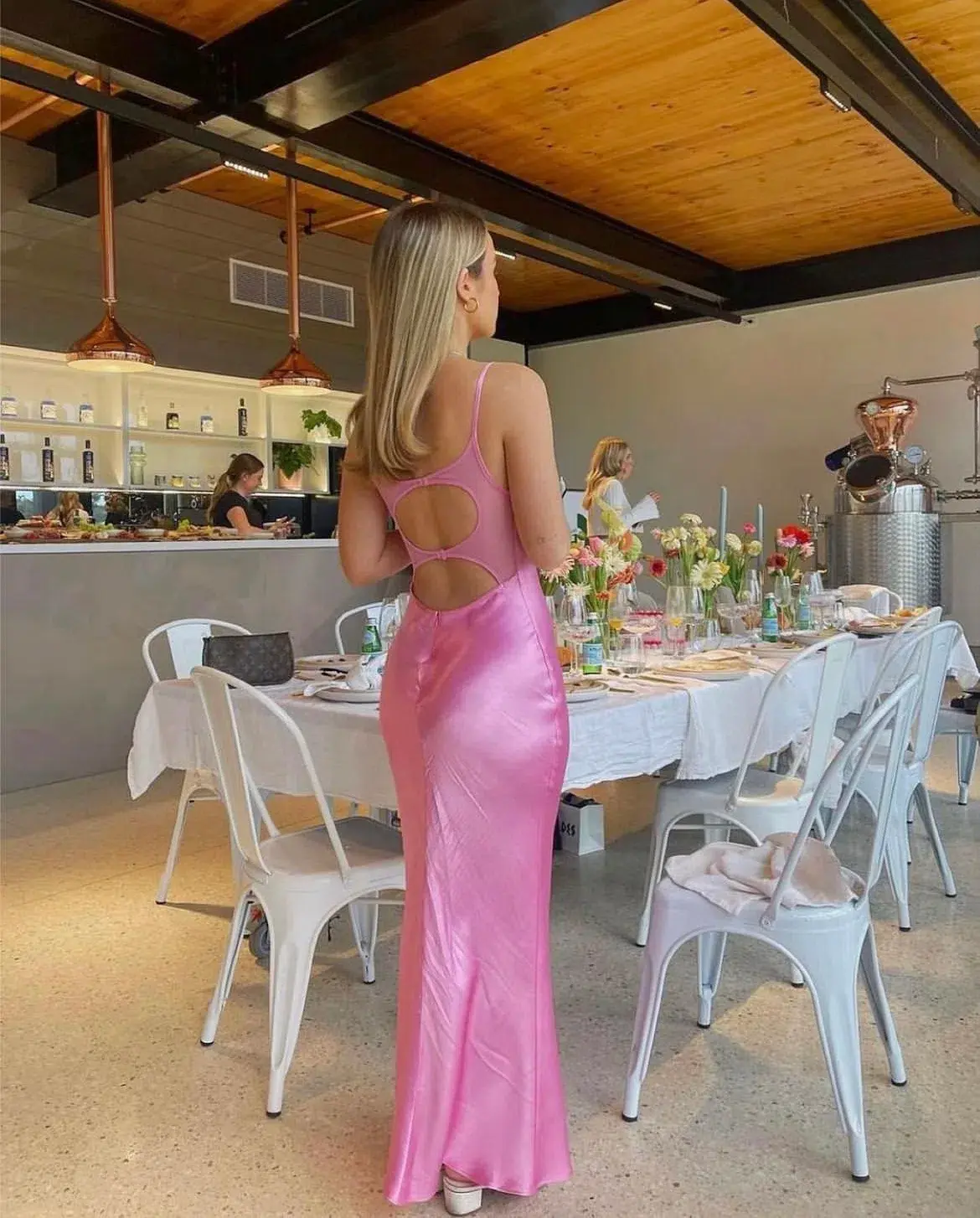 Bec & Bridge Malyka Dress Pink Size 8 - Image 3