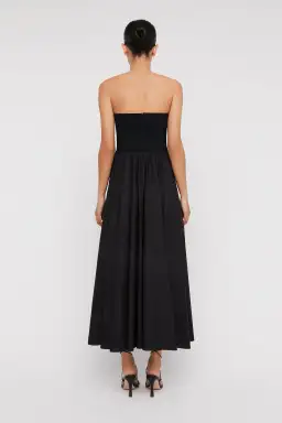 Scanlan Theodore Crepe Knit Cotton Strapless Dress Black Size 8 for rent on The Volte - image 2