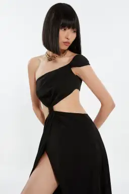 Solita Leila Split Dress Black Size 8