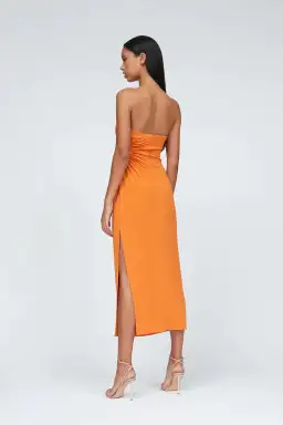 By Johnny Selena Strapless Dress Mandarin Orange Size AU 10 for rent on The Volte - image 2