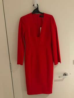 DEMKIW She Evolves Dress in Fire Red, Size 8 for rent on The Volte - image 4