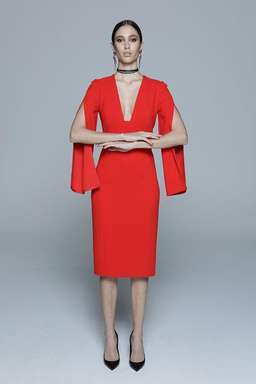 DEMKIW She Evolves Dress in Fire Red, Size 8 for rent on The Volte - image 3