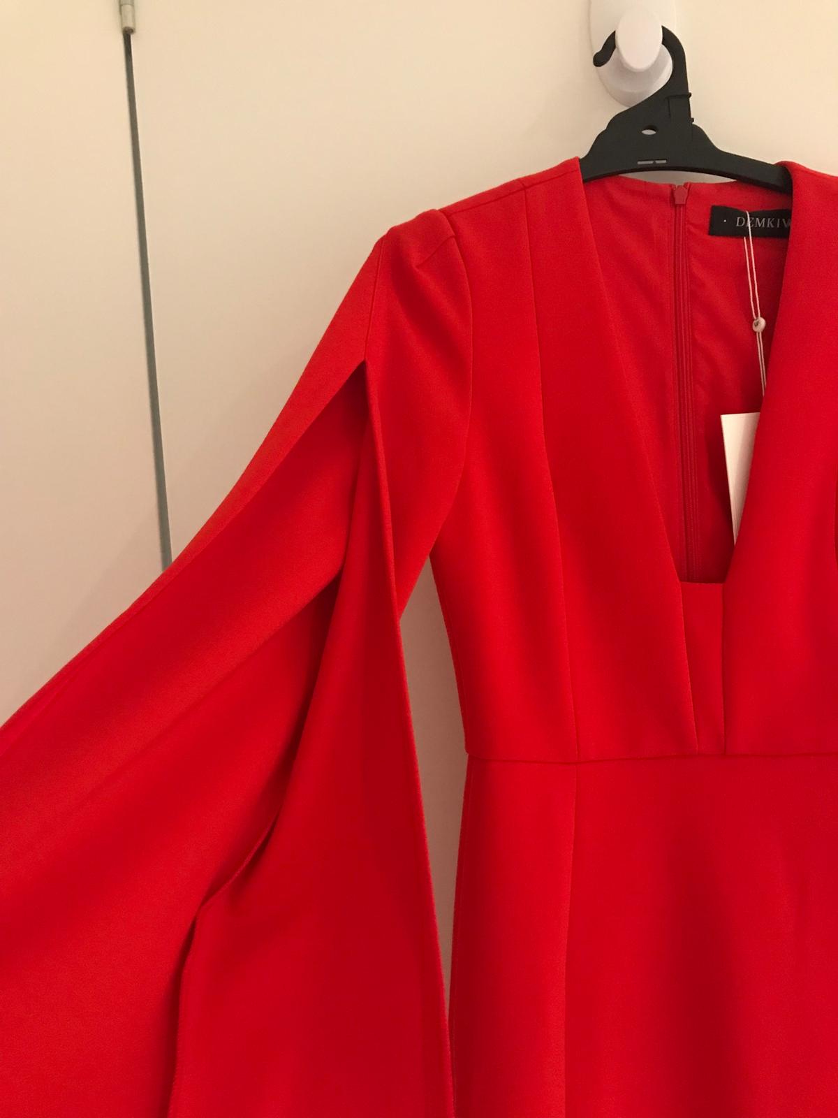 DEMKIW She Evolves Dress in Fire Red, Size 8 - Image 6
