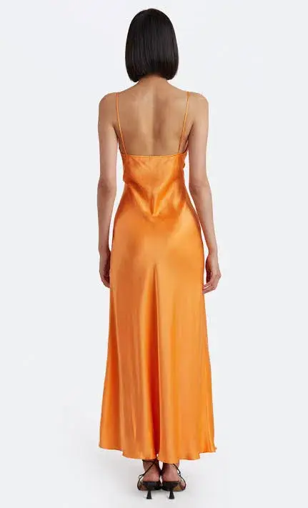 Bec & Bridge Amber V Maxi Dress Nectarine Orange Size 12 / L for rent on The Volte - main image