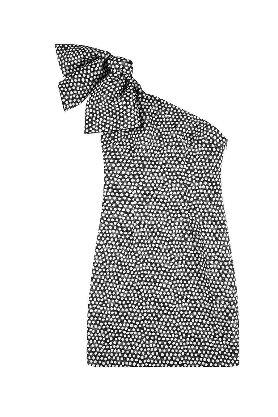 By Johnny Spotty Dotty One Shoulder Mini Dress Print Size 8 - Image 4