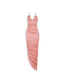 Paris Georgia Fred Bustier Ruched Maxi Dress Pink Size 8 for rent on The Volte - image 3