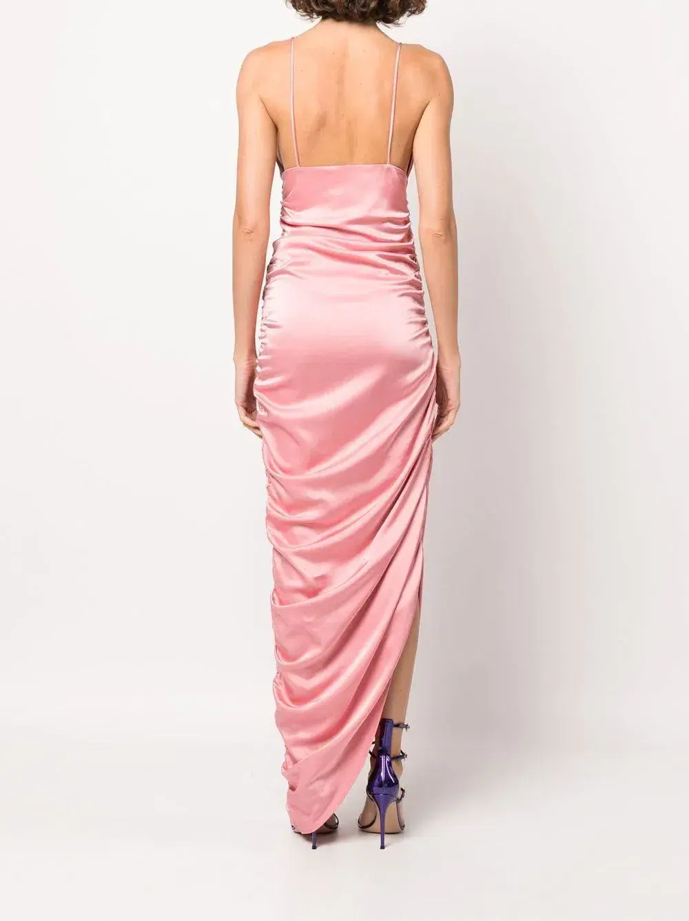 Paris Georgia Fred Bustier Ruched Maxi Dress Pink Size 8 for rent on The Volte - main image