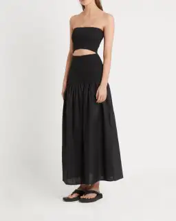 Sir the Label Madelyn Strapless Midi Dress Black Size 0 / Au 6 for rent on The Volte - image 1