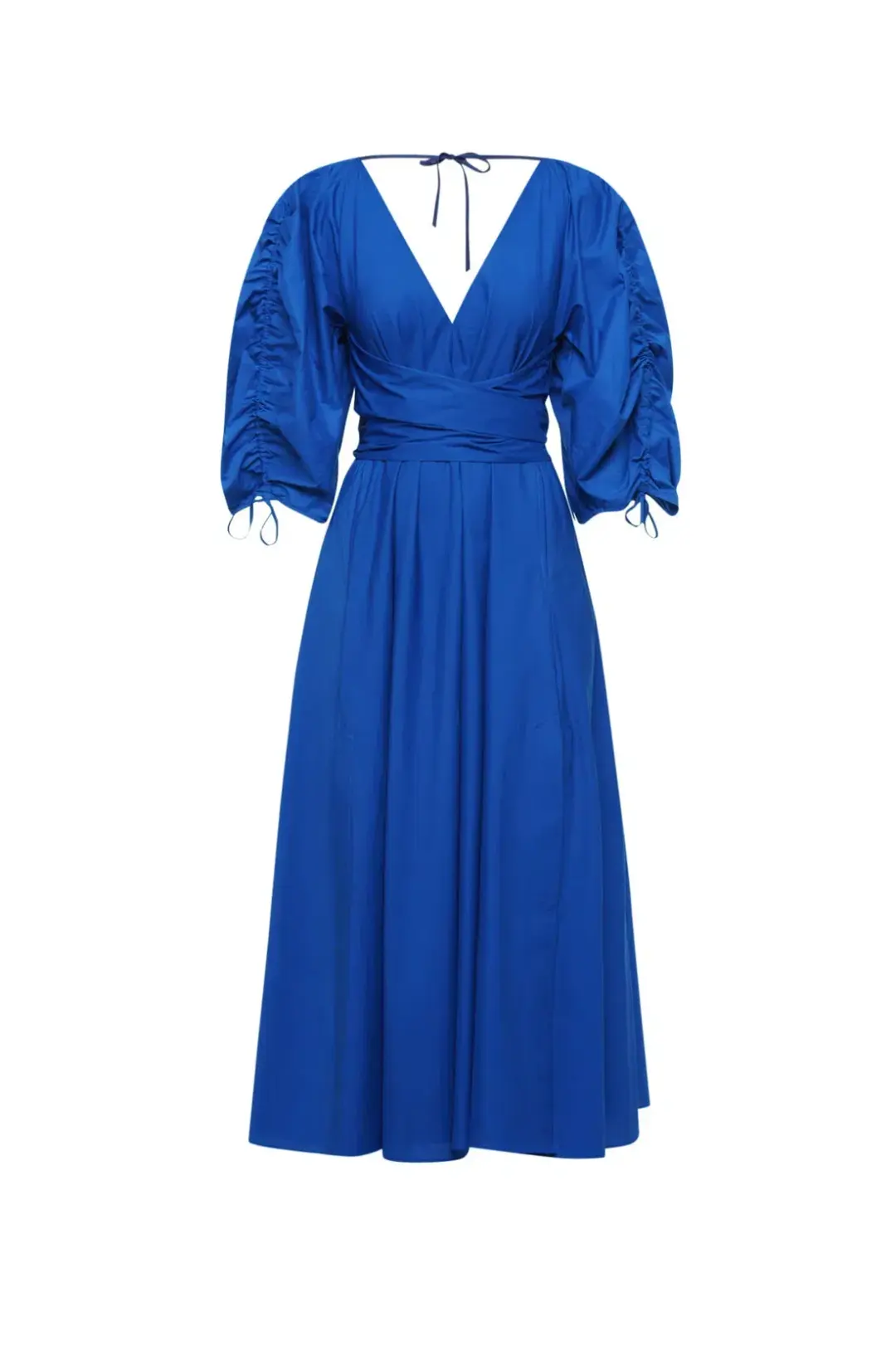Scanlan Theodore Parachute Gather Sleeve Dress Blue Size 10 / M for rent on The Volte - main image