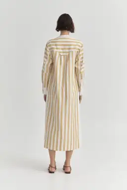 Sarah Jane Clarke Kiki Kaftan Lemon Stripe Size 6 for rent on The Volte - image 4