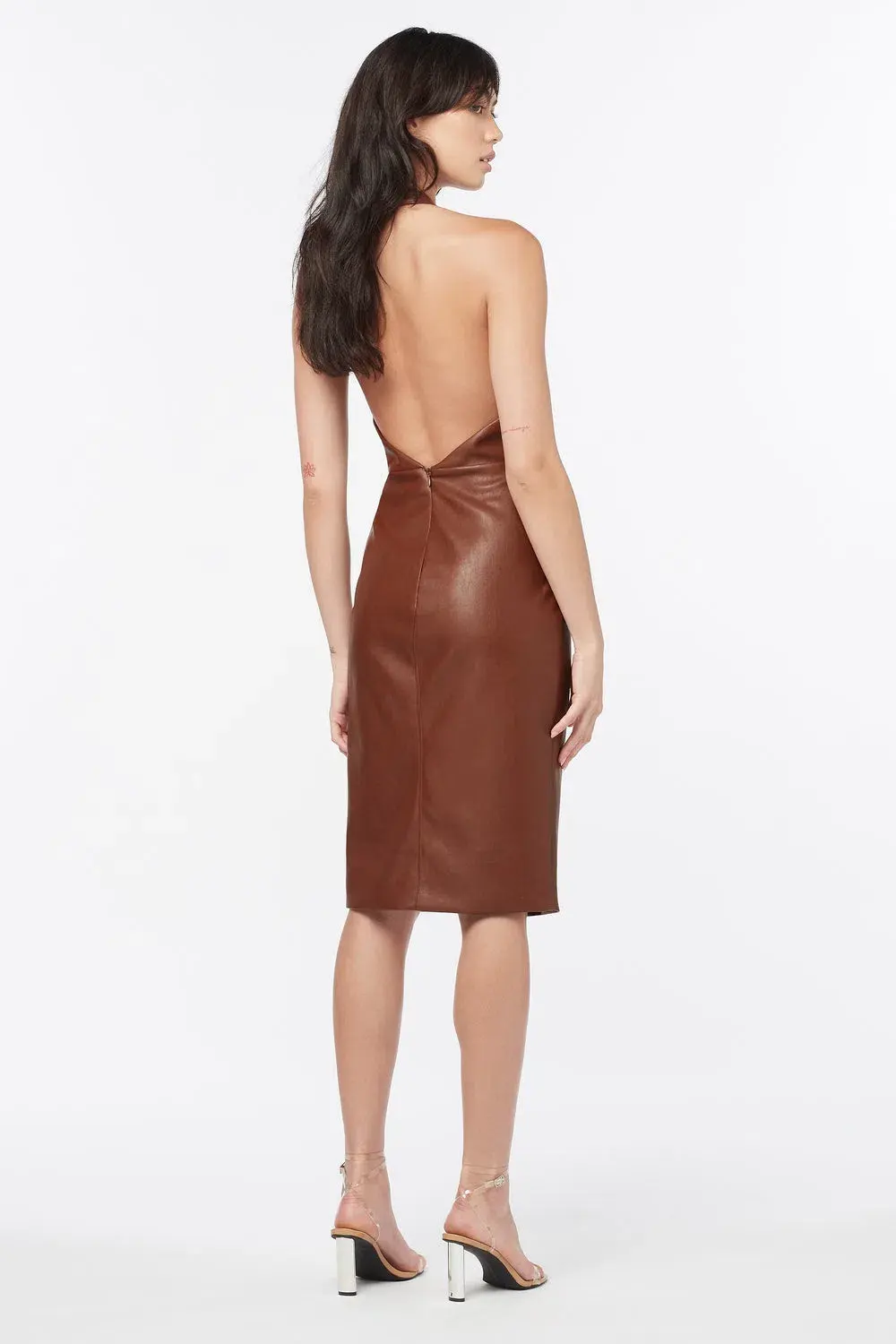 Manning Cartell Ginger Snaps Halter Midi Dress Dark Brown Size 6 / XS for rent on The Volte - main image
