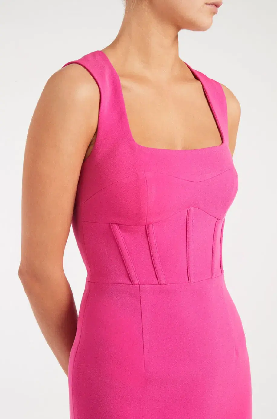 Rebecca Vallance Rosanna Midi Dress Pink Size 8 for rent on The Volte - main image