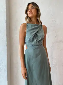 One Fell Swoop Cult Dress In Viridian Size 14 for rent on The Volte - image 2