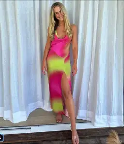 The Wolf Gang Makena Maxi Dress Neon Print Size M / Au 10 for rent on The Volte - image 4