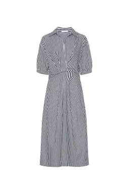 Camilla and Mark Flynn Cocoon Dress in Navy/White Stripe Size 14 for rent on The Volte - image 3