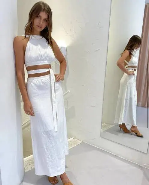 Sir the Label Ambroise Open Back Gown White Size 1 / Au 8 for rent on The Volte - main image