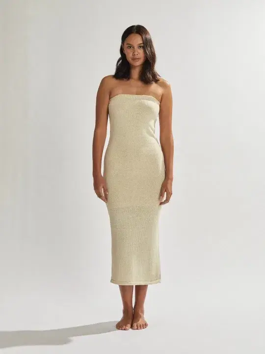 One Mile the Label Cora Maxi Dress Beige Size S / AU 8 for rent on The Volte - main image