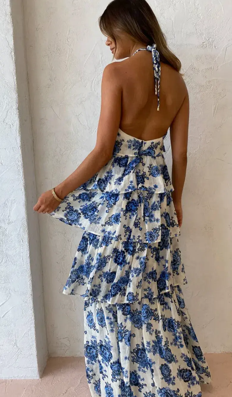 By Nicola Water Lily Maxi Dress Rosie Size 10 for rent on The Volte - main image