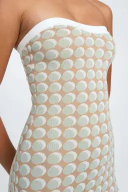 By Johnny Sol Geo Knit Dress Pistachio Size L/10 for rent on The Volte - image 2