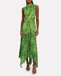 Alemais Phyllis Twist Maxi Dress Acid Green Size AU 6 for rent on The Volte - image 1