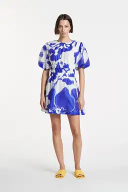 Sir the Label Vivi Open Back Mini Dress Mercen Abstract Print Size 8