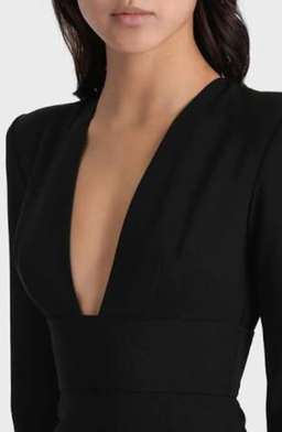Alex Perry Black Maura V Pencil Dress Size 10 for rent on The Volte - image 3