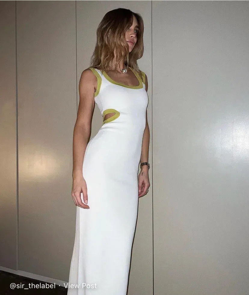 Sir The Label Evalina Cut Out Dress White Size AU 6 for rent on The Volte - main image