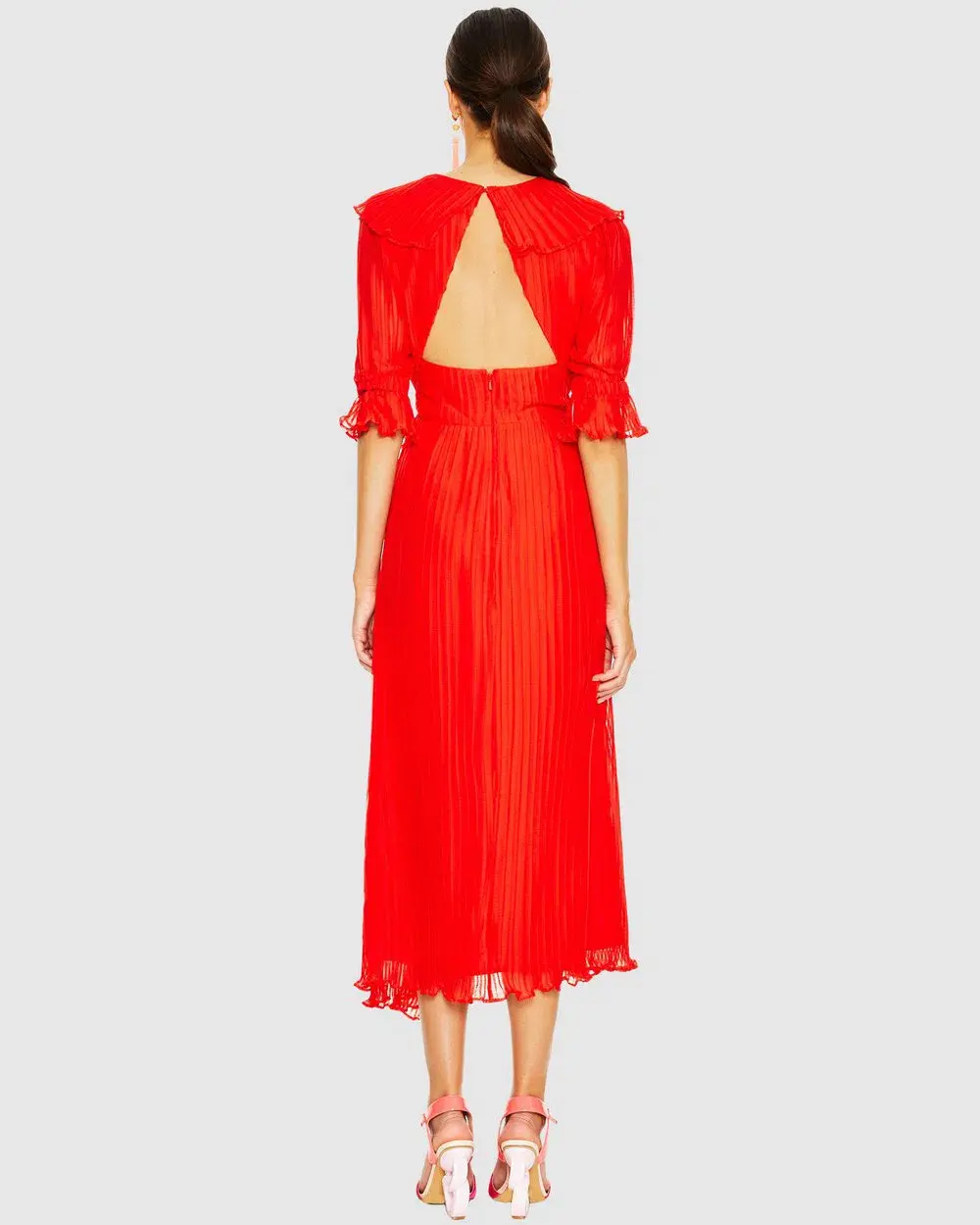 Talulah Sweet Sugar Midi Dress Red Size 8 for rent on The Volte - main image