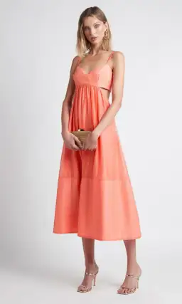 Sheike Grace Midi Dress Peach Size 8 / S for rent on The Volte - image 1