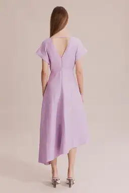Country Road Panelled Midi Dress Lilac Size 8 for rent on The Volte - image 3