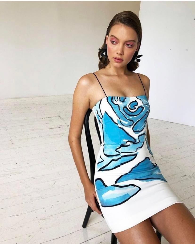 By Johnny Watercolour floral shift mini Dress Size 8 for rent on The Volte - main image