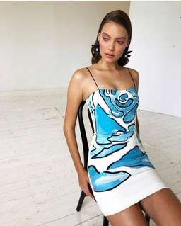 By Johnny Watercolour floral shift mini Dress Size 8 for rent on The Volte - image 1