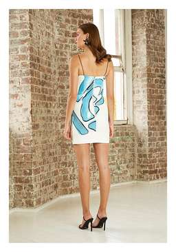 By Johnny Watercolour floral shift mini Dress Size 8 for rent on The Volte - image 3