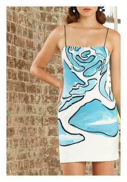 By Johnny Watercolour floral shift mini Dress Size 8 for rent on The Volte - image 4