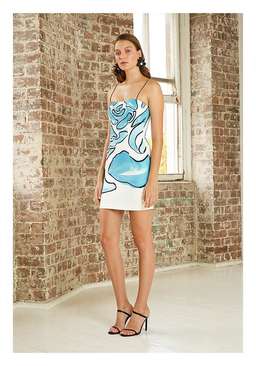 By Johnny Watercolour floral shift mini Dress Size 8 for rent on The Volte - image 2