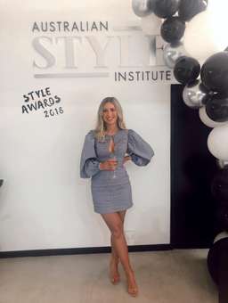 C/MEO Collective Close Enough Long Sleeve Dress Blue Size 8 for rent on The Volte - image 3