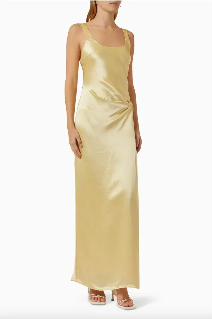 Anna Quan Etta Dress Champagne/Yellow Size 12 for rent on The Volte - main image