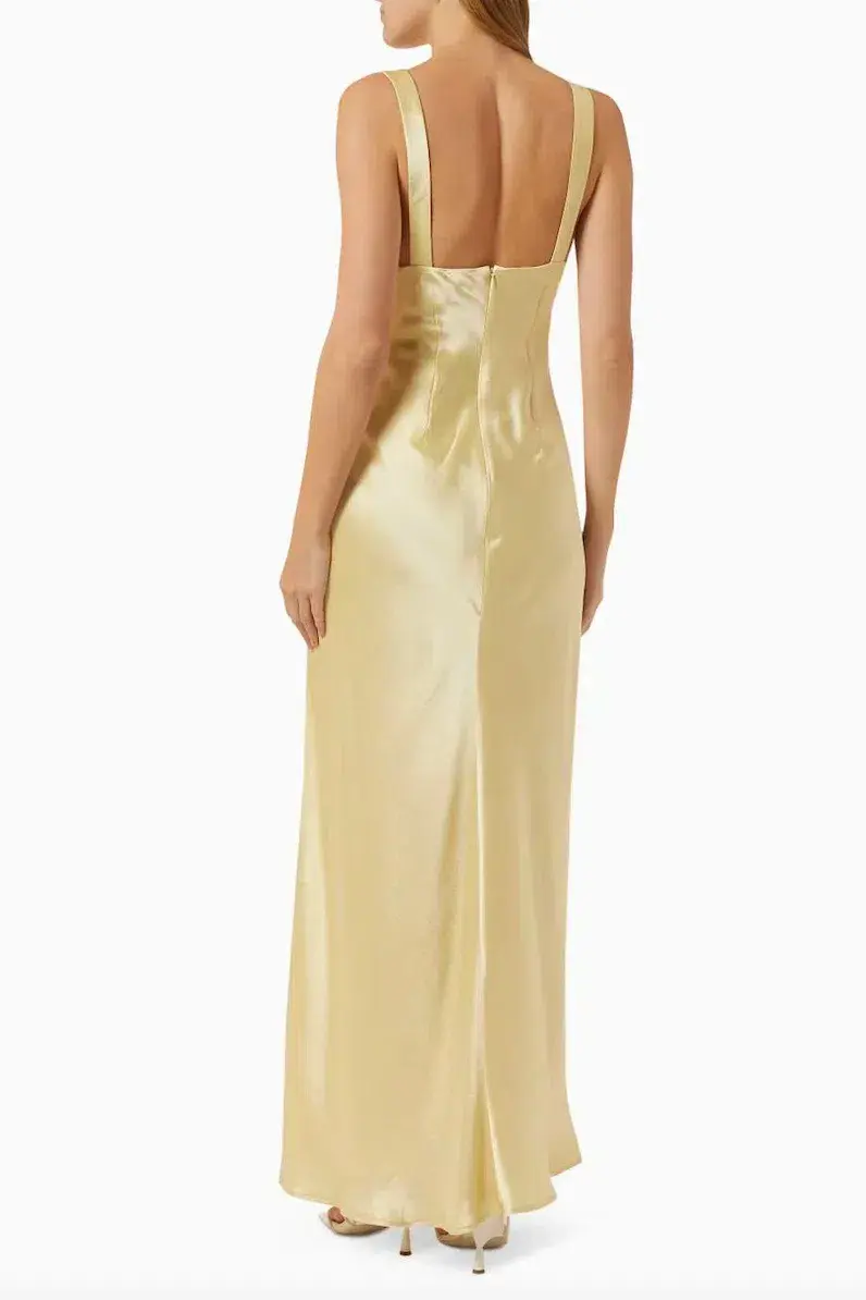 Anna Quan Etta Dress Champagne/Yellow Size 12 for rent on The Volte - main image