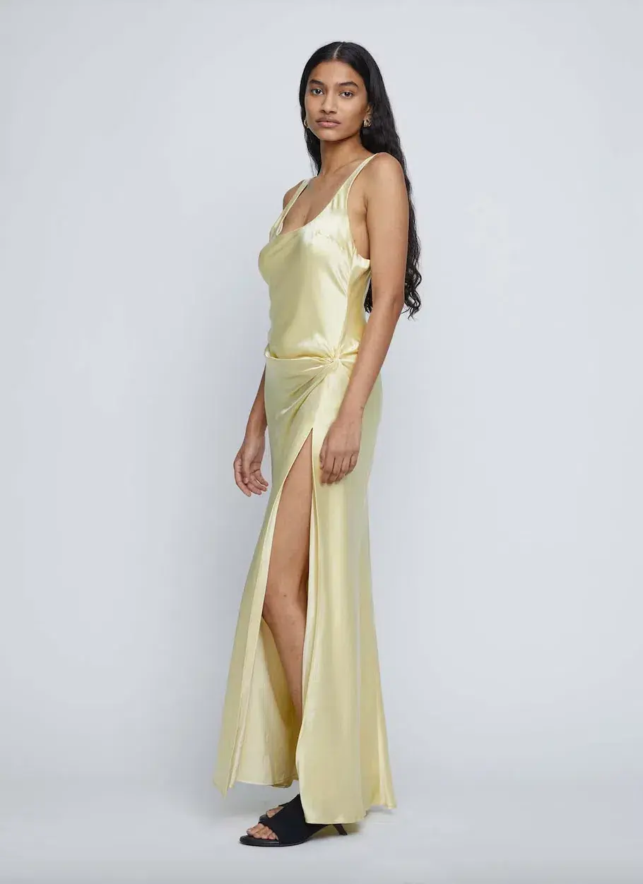 Anna Quan Etta Dress Champagne/Yellow Size 12 for rent on The Volte - main image