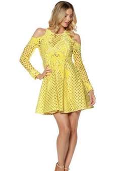 Thurley Hydbrid Dress yellow size 8 for rent on The Volte - image 1